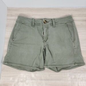 American Eagle Outfitters Women's Olive Green Midi Shorts‎ Size 2
